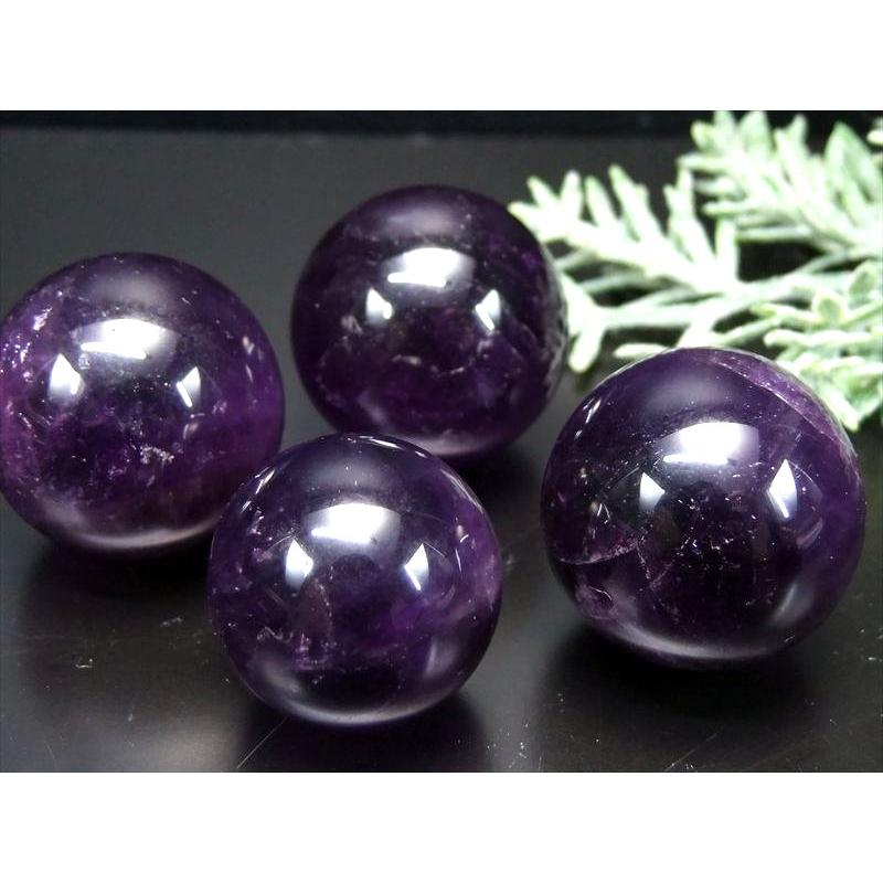 これぞ ウルグアイ 濃紫 アメジスト 丸玉 1個売り 直径約22mm-24mm