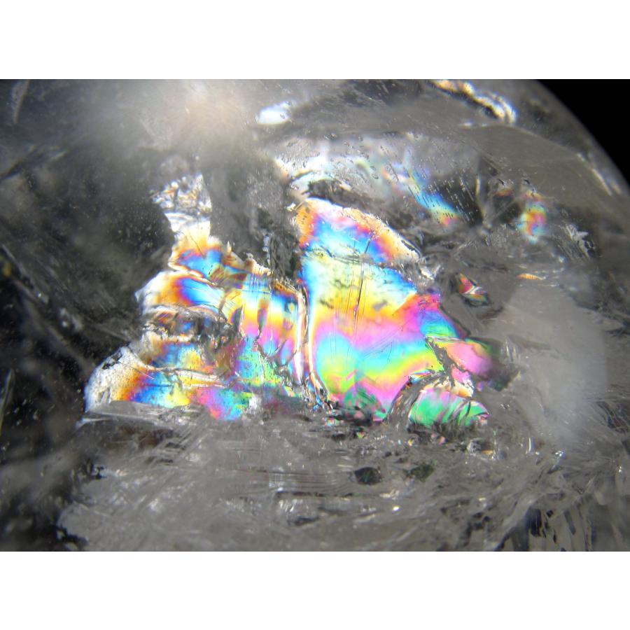 迫力の大玉 アイリス 5A 天然虹入り水晶 丸玉 直径128mm 重さ2924g 虹
