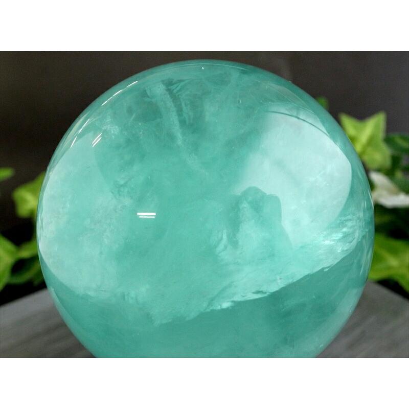 丸玉（グリーンフローライト） 高品質]グリーンフローライト丸玉/蛍石スフィア（球体直径52.9mm