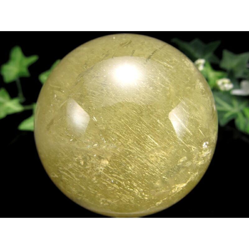 虹入り ミルキー シトリン 丸玉 台座付 直径62mm 金運 財運 幸運