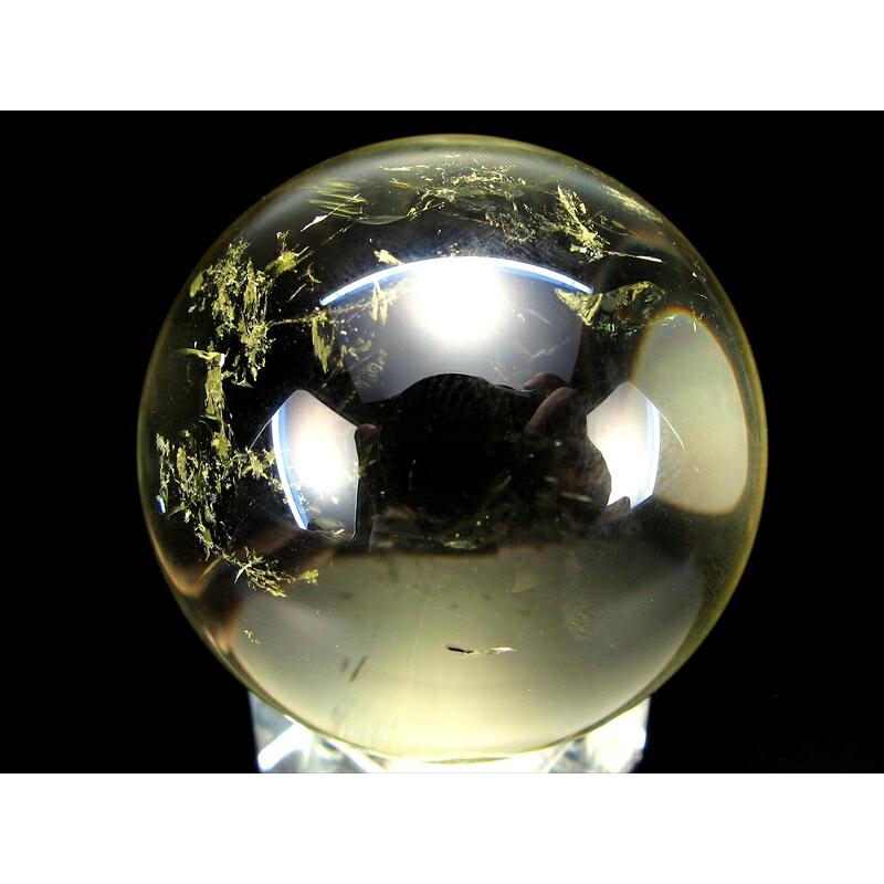 ラダー 5A 超透明 天翔ける シトリン 丸玉 台座付 直径41mm 重さ95g 金運 財運 幸運 お守りにも 一点もの ブラジル産 パワーストーン 天然石 | ブランド登録なし | 01