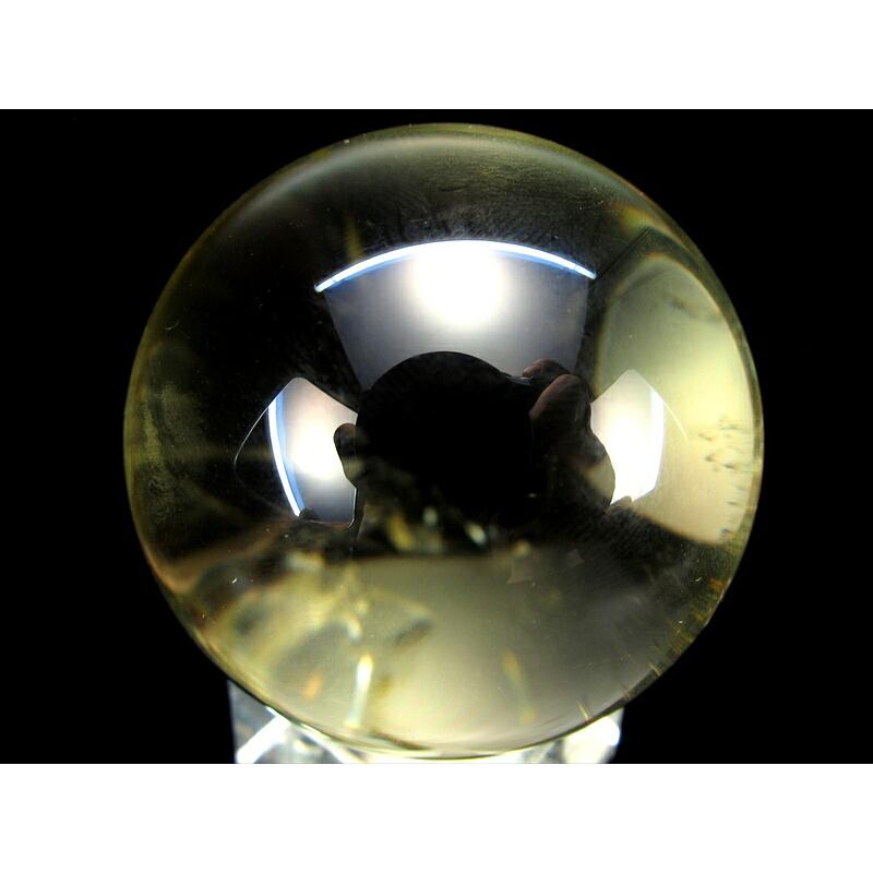 ラダー 5A 超透明 天翔ける シトリン 丸玉 台座付 直径41mm 重さ95g 金運 財運 幸運 お守りにも 一点もの ブラジル産 パワーストーン 天然石 | ブランド登録なし | 03