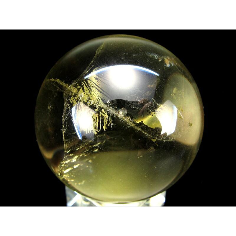 ラダー 5A 超透明 天翔ける シトリン 丸玉 台座付 直径44mm 重さ116g 金運 財運 幸運 お守りにも 一点もの ブラジル産 パワーストーン 天然石 | ブランド登録なし | 01