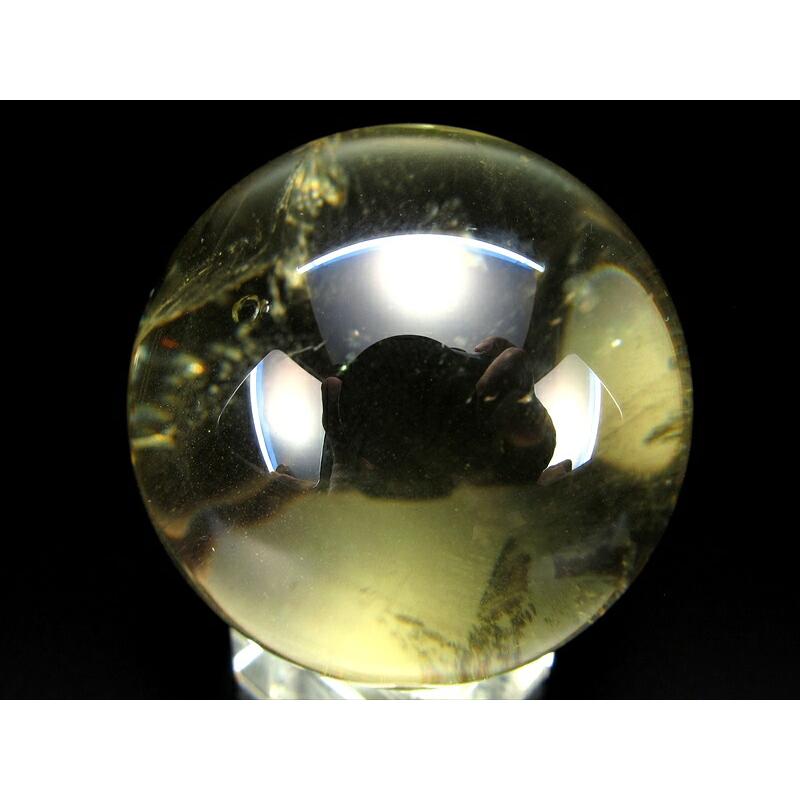 ラダー 5A 超透明 天翔ける シトリン 丸玉 台座付 直径44mm 重さ116g 金運 財運 幸運 お守りにも 一点もの ブラジル産 パワーストーン 天然石 | ブランド登録なし | 03