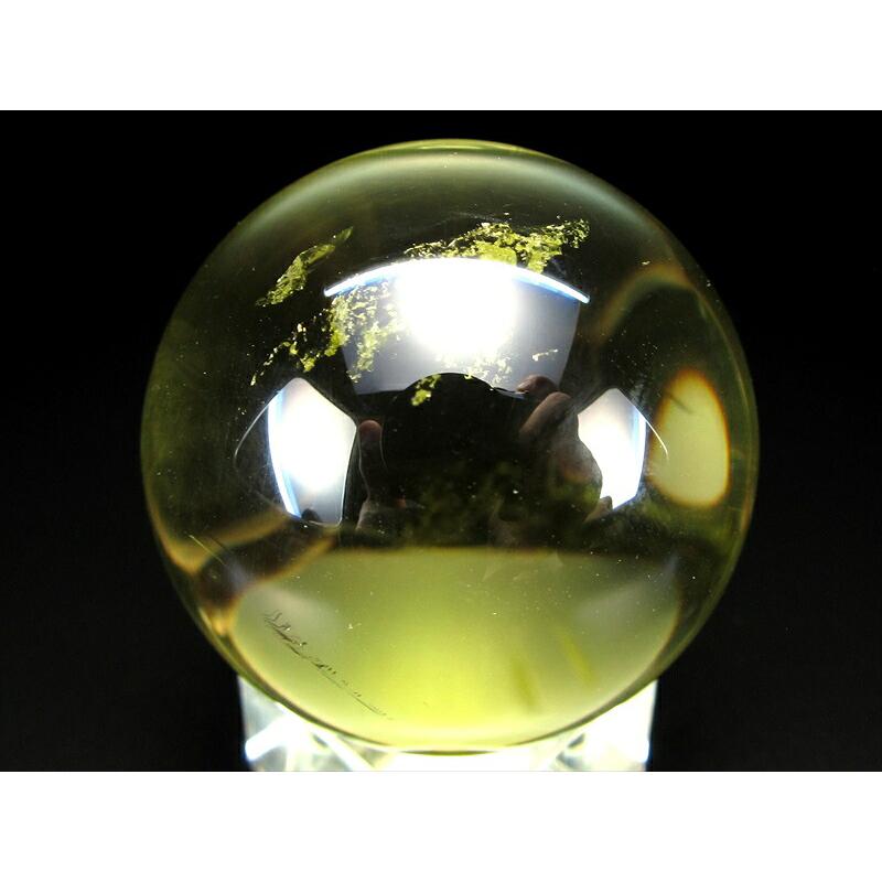 ラダー 5A 超透明 天翔ける シトリン 丸玉 台座付 直径40mm 重さ87g 金運 財運 幸運 お守りにも 一点もの ブラジル産 パワーストーン 天然石 | ブランド登録なし