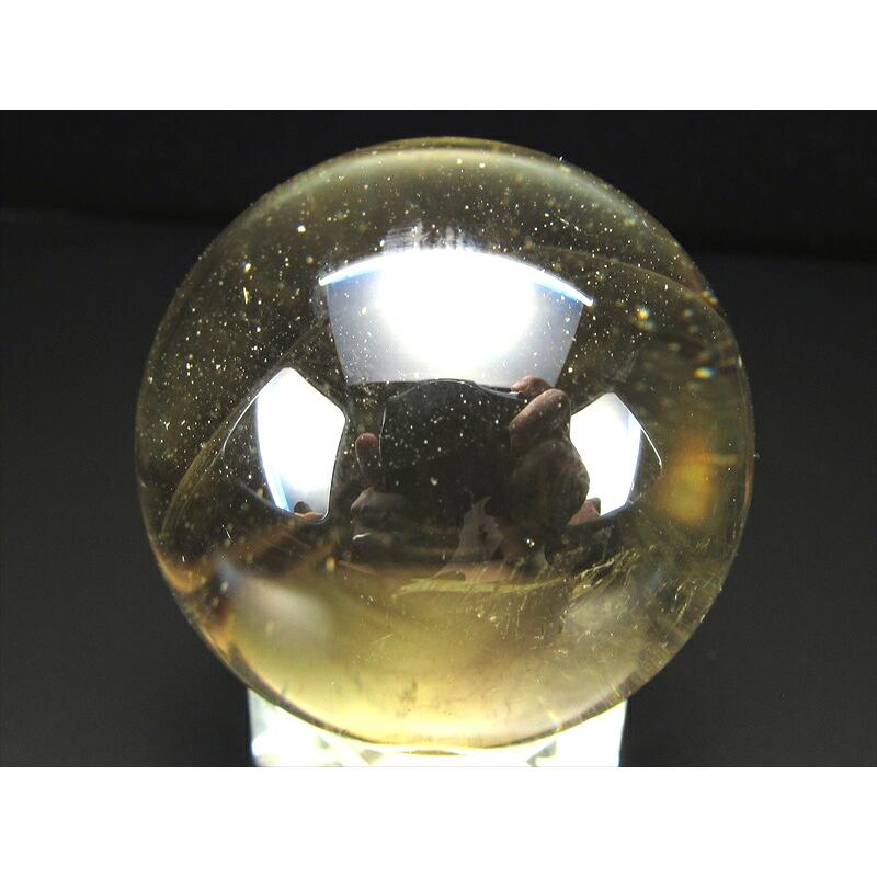 ラダー 5A 超透明 天翔ける シトリン 丸玉 台座付 直径44mm 重さ115g 金運 財運 幸運 お守りにも 一点もの ブラジル産 パワーストーン 天然石 | ブランド登録なし | 03