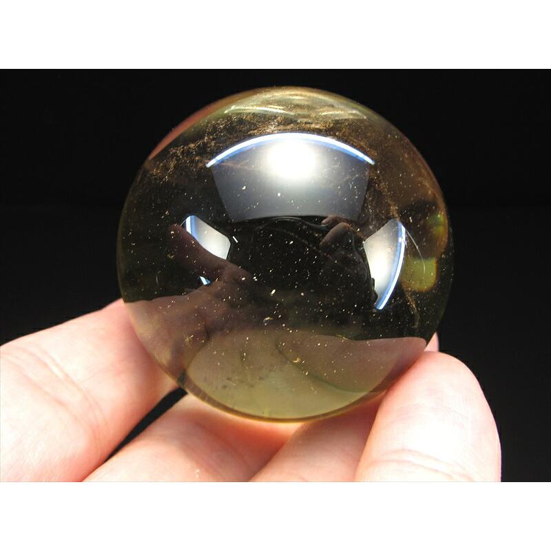ラダー 5A 超透明 天翔ける シトリン 丸玉 台座付 直径44mm 重さ115g 金運 財運 幸運 お守りにも 一点もの ブラジル産 パワーストーン 天然石 | ブランド登録なし | 04