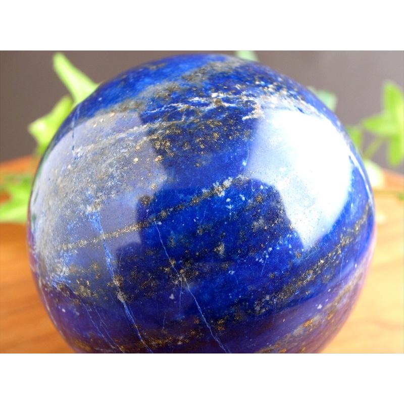 4A ラピスラズリ 丸玉 台座付 直径61mm 重さ350g つやつや光沢のある