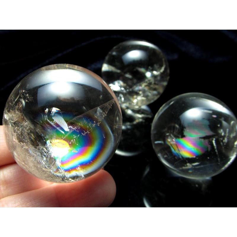 高品質 超透明 天然虹入り 水晶 丸玉 直径32mm-34mm 透明感抜群 すべて