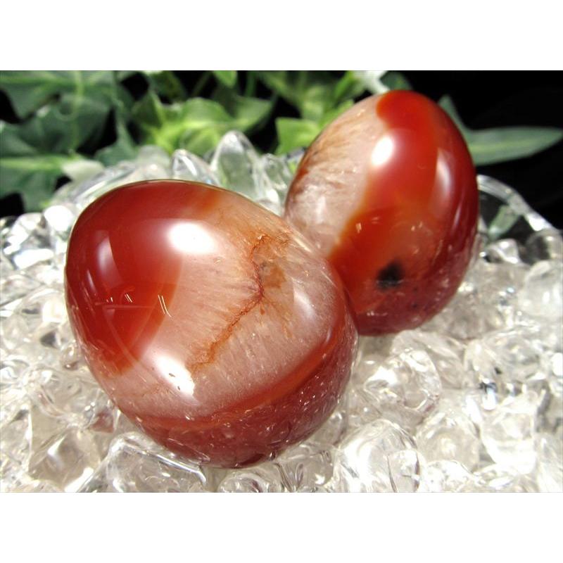 1個売り サードオニキス・カーネリアン 赤瑪瑙 エッグ 高さ約38mm-40mm