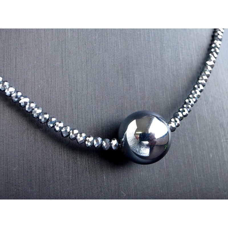 テラヘルツ ボタンカット 45センチ ネックレス ペンダント