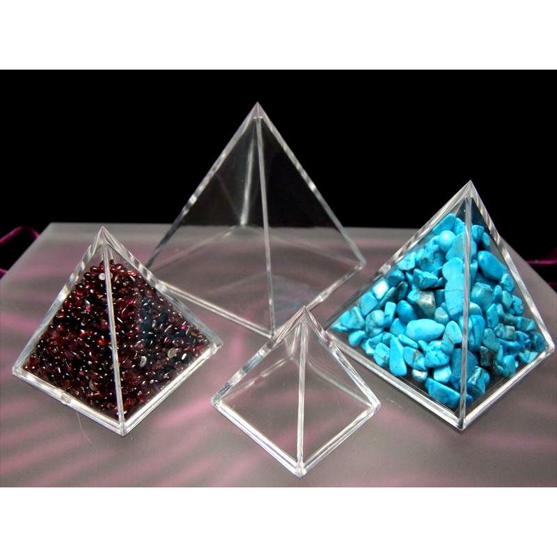 5cmピラミッド ケース お持ちのさざれ石でピラミッドに レアストーンさざれにピラミッドパワー注入 Lサイズ 今回入荷分は底蓋に細かい傷があり