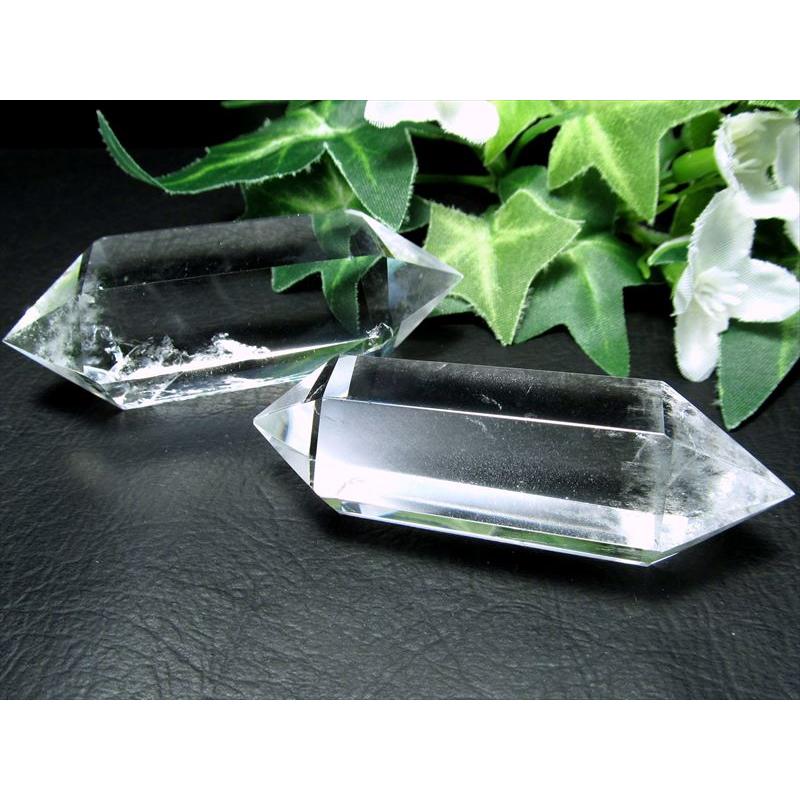 ○3A【天然透明 水晶 泥臭く ダブルポイント (双剣)】40g-50g 超 ○3A【天然透明 水晶 泥臭く ダブルポイント (双剣)】40g-50g 超
