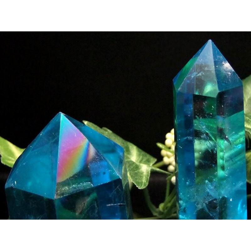 縁起物】藍 水晶 ポイント 六角柱 パワーストーン K9 【公式通販】