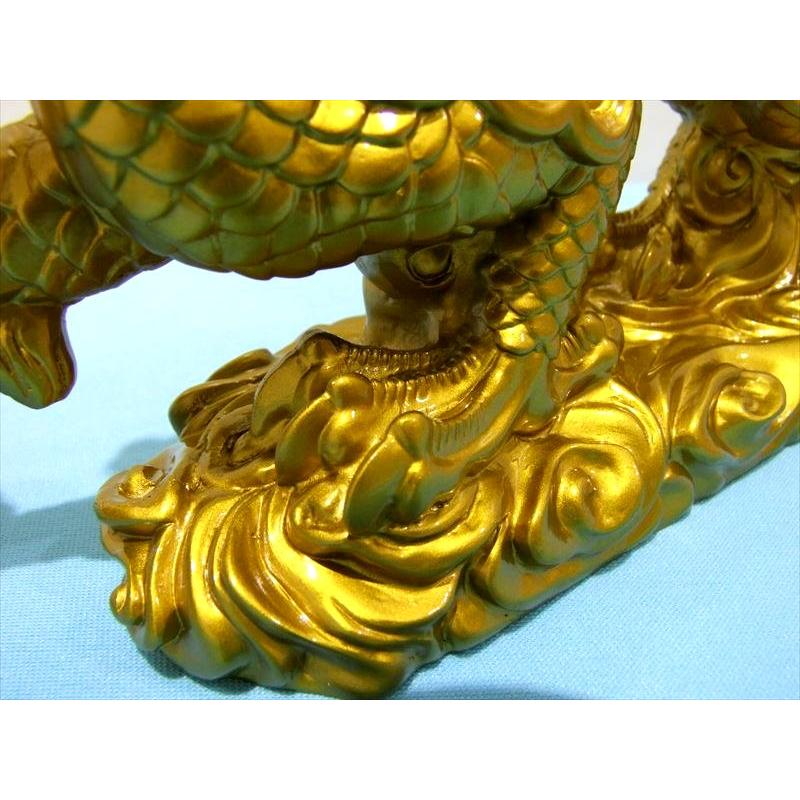 開運 金運 龍 龍神 龍柄中国製大型陶器 【金運 黄色イエロー】 【公式