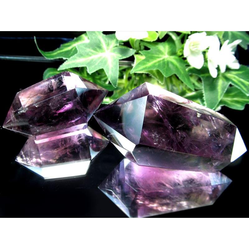 超透明水晶(良質)透明アメジスト　セット アメジスト（紫水晶） 穴なしラウンドファセットカット（ルース