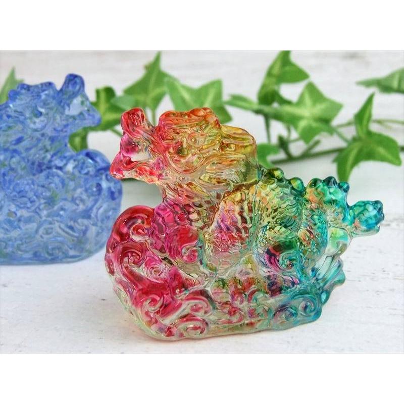 8色 Sサイズ アクリル製 龍神 モチーフ置物 1個売り 高さ約45mm前後 重 