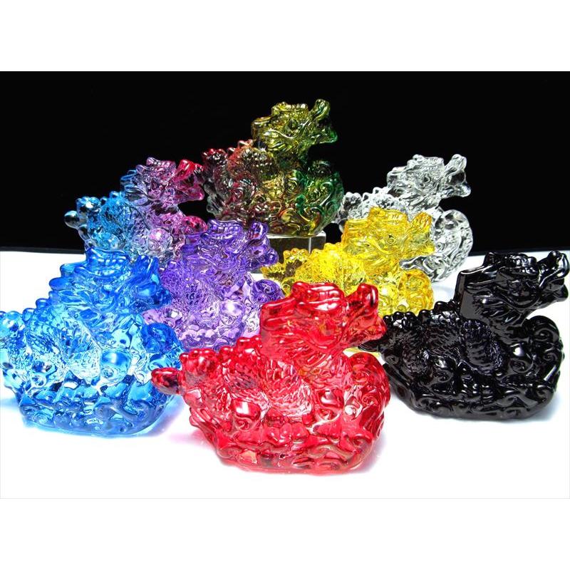 選べる8色のドラゴン Sサイズ アクリル製 龍神 モチーフ置物 1個売り 