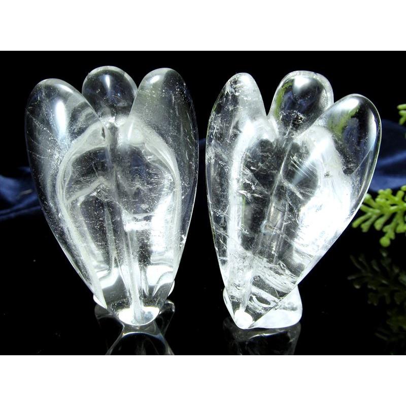 4A 天然水晶 エンジェル彫り 1個売り 縦50mm前後 天使クリスタル