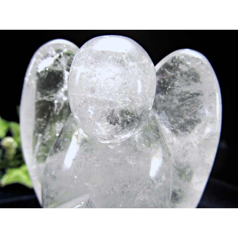 天然水晶 エンジェル彫り 重さ 227g 高さ 101mm クォーツ 守護や優しさ