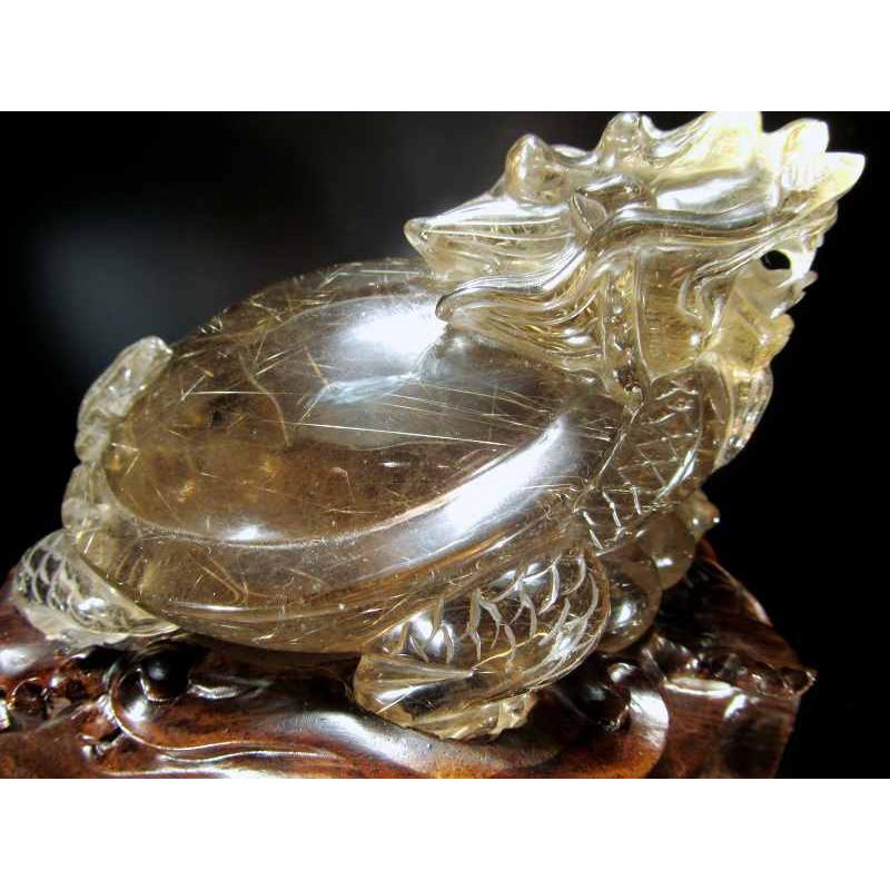 超特大 クリスタル ガーデン 龍亀