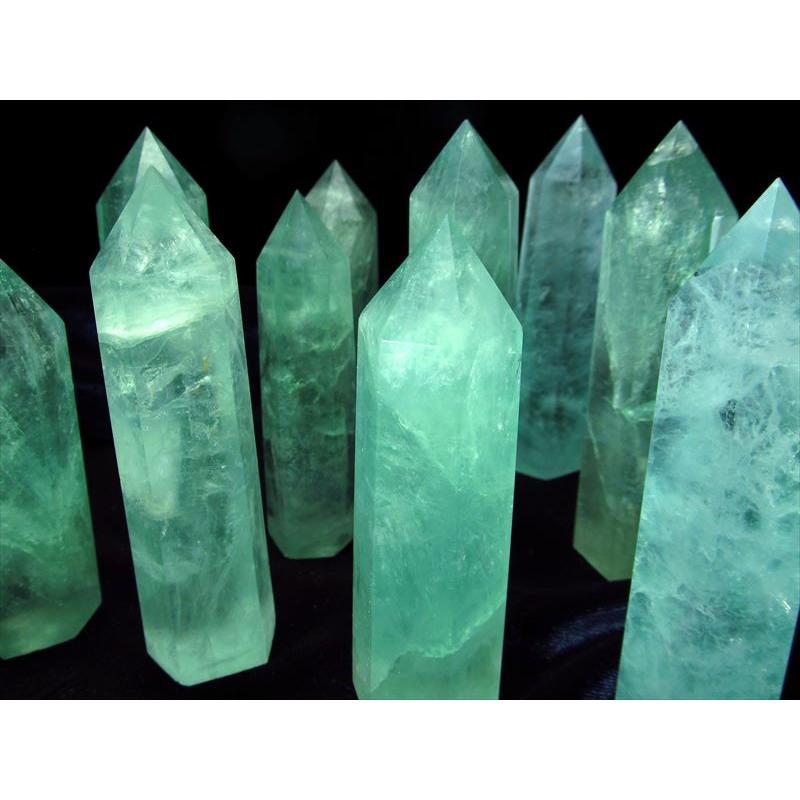 フローライト（蛍石）ポイント 重さ 100g-130g グリーンフローライト