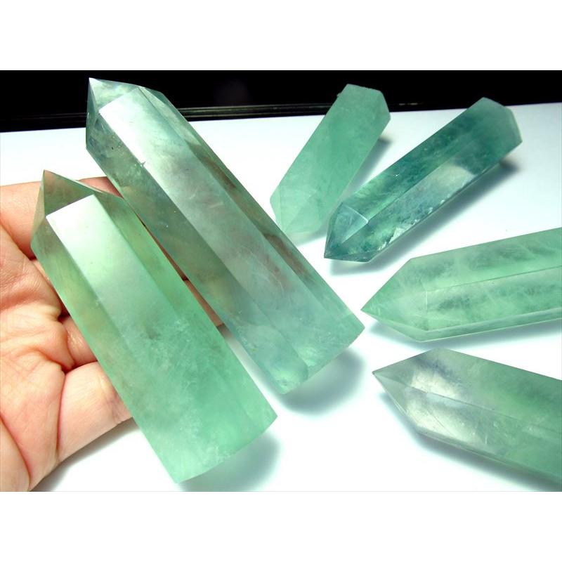 フローライト（蛍石）ポイント 重さ 100g-130g グリーンフローライト