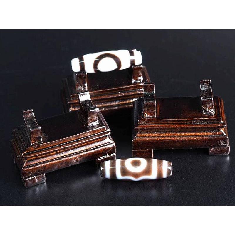 天珠用 木製台座 観賞用 縦約25mm×横約50mm×高さ約35mm 1個売り 天珠の