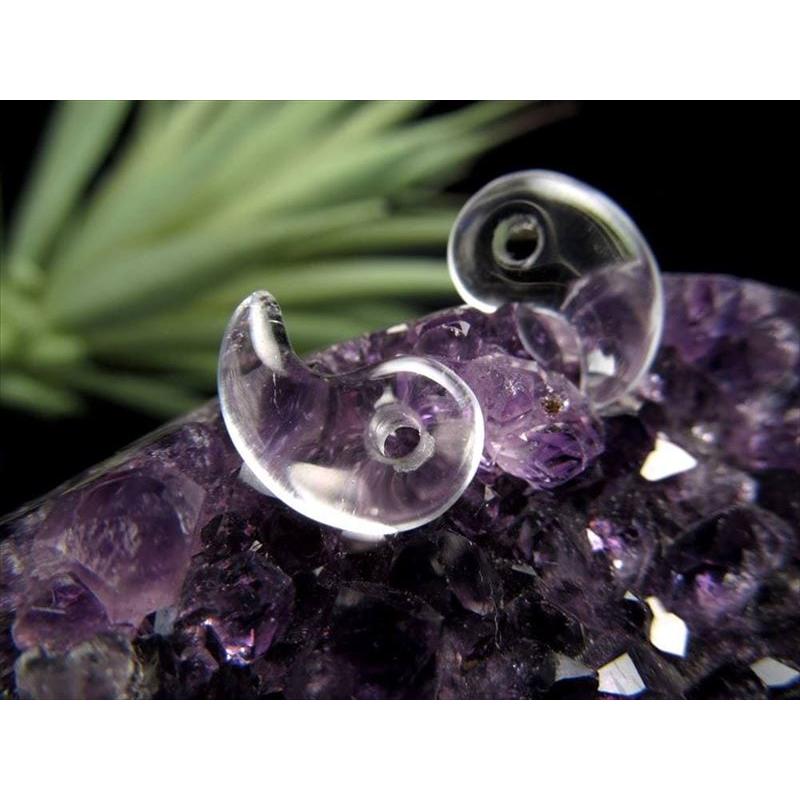 1個売り Sサイズ 天然水晶 勾玉(まがたま) 縦約14mm×横約9mm 天然石 