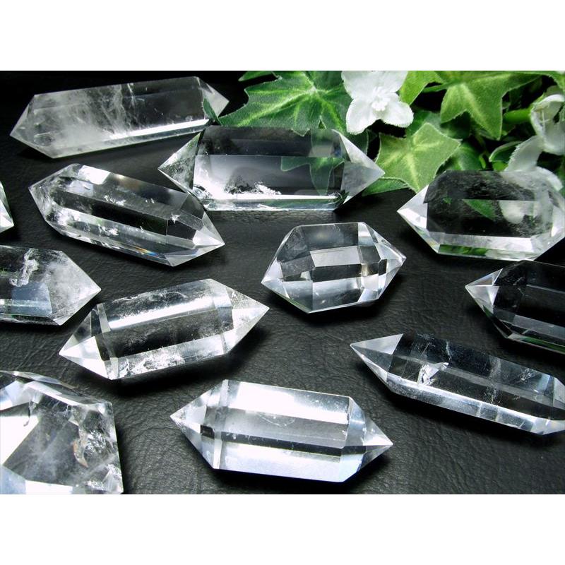 水晶 クリスタル ダブルポイント 4A 天然透明 水晶 ダブルポイント (双剣) 30g-40g 極上超透明