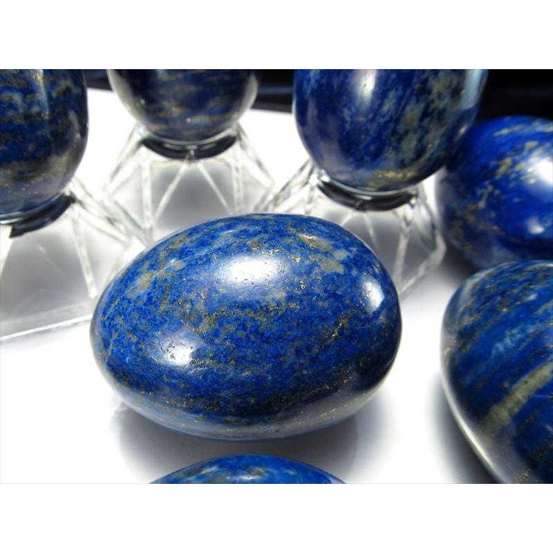 4A 濃厚発色 ラピスラズリ エッグ(卵型)置物 青金石 1個売り サイズ 約
