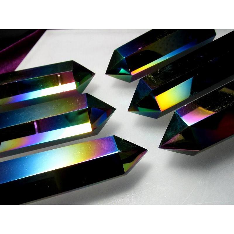 強い波動のオーラ メタリック レインボーオーラ オブシディアン