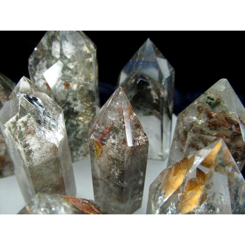 ヒマラヤ産 グリーンファントム水晶 貫入水晶 単結晶 ポイント