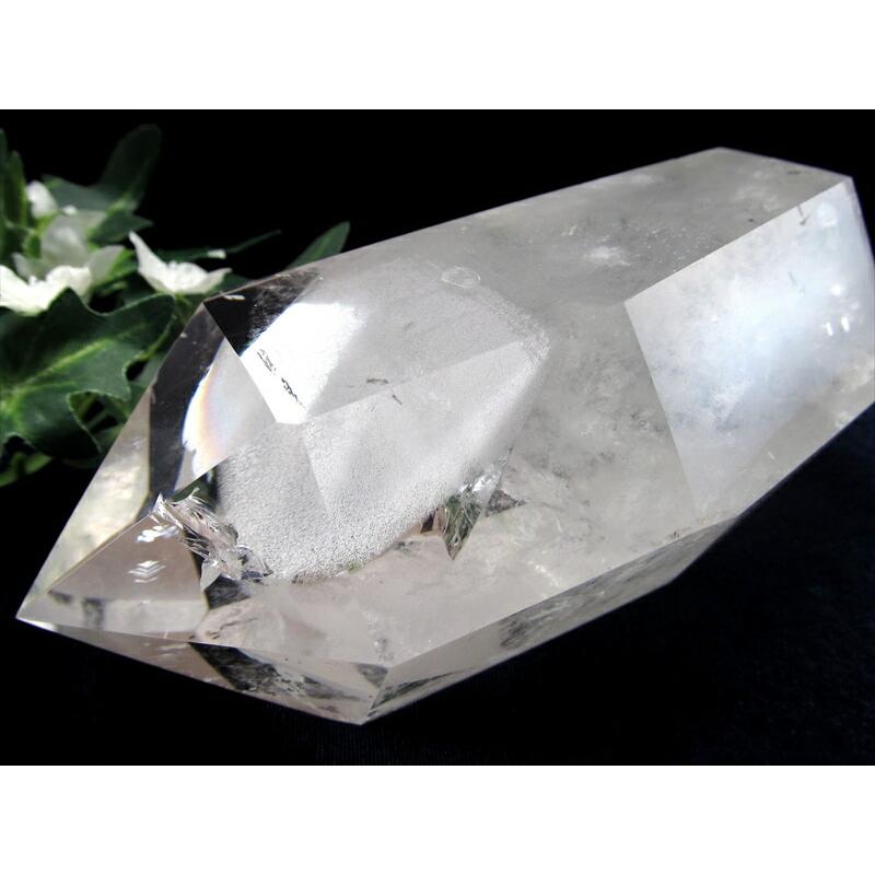 超透明　ファントム　虹入り水晶ポイント Amazon.co.jp: レインボーファントムクォーツ 水晶 ポイント