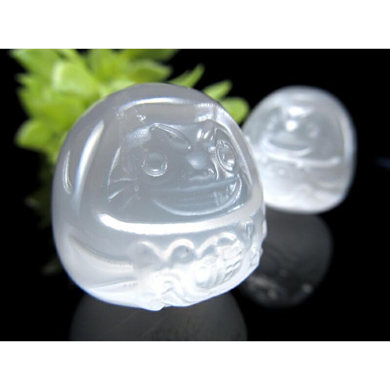 開運】天然石 水晶 彫刻 置物 だるま 透明度抜群 癒し パワー 水晶丸玉