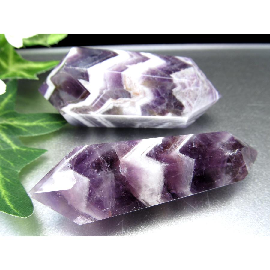 シェブロンアメジスト ダブルポイント 1個売り 重さ 40g-50g 神秘的な