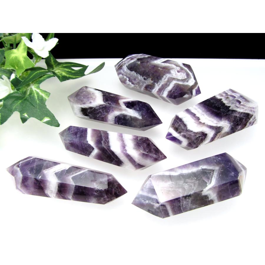 シェブロンアメジスト ダブルポイント 1個売り 重さ 40g-50g 神秘的な