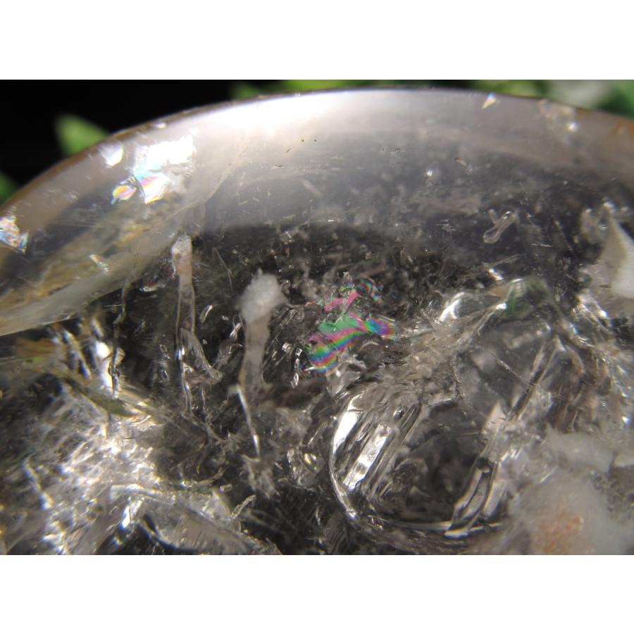 水＆虹＆ライモナイト入り！ ライモナイトインクォーツ たっぷり水入り