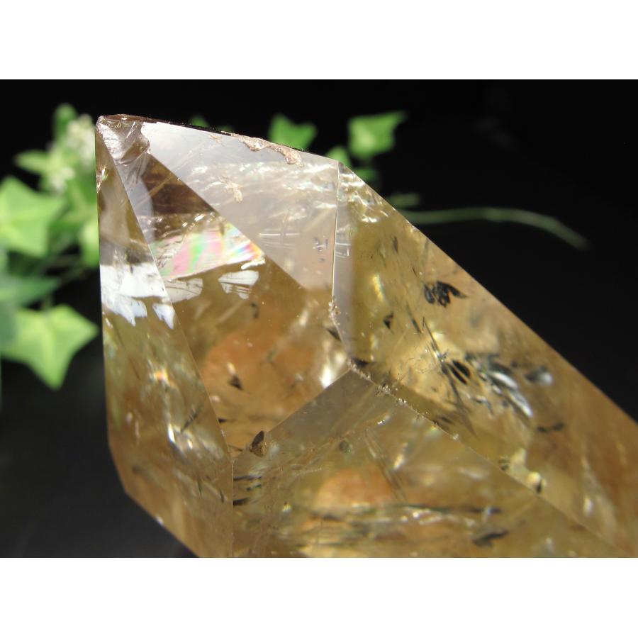 高品質 高透明 虹入り シトリン 黄水晶 六角柱 シトリン六角柱 レインボー ポイント 高品質黄水晶 お守 セット