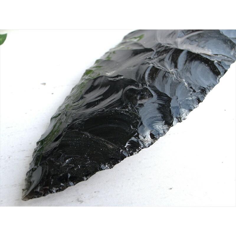 黒曜石 鉱石 ナイフ 黒曜石の守護刀 オブシディアン 尖頭器型 ナイフ