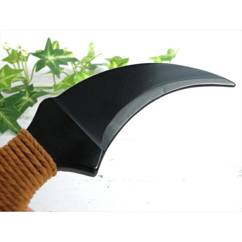 漆黒の曲線美 オブシディアン カランビット型 ナイフ 長さ約20cm 重さ