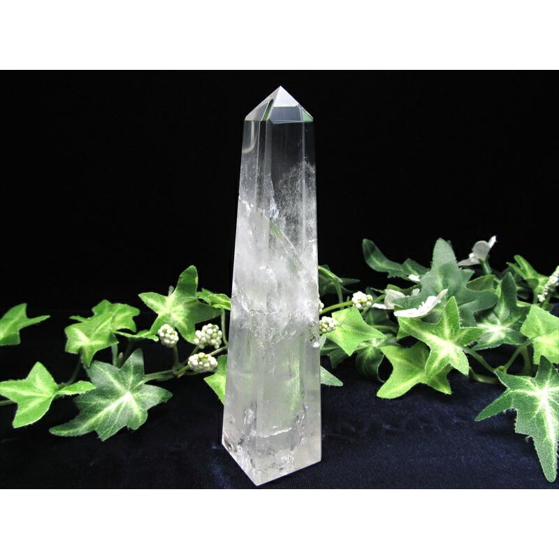 虹入り 天然水晶 オベリスク 高さ約119mm 重さ約126g 古代エジプト太陽神の象徴 偉業の象徴 インテリアや空間の浄化など 一点もの ブラジル産 パワーストーン | 開運 | 02