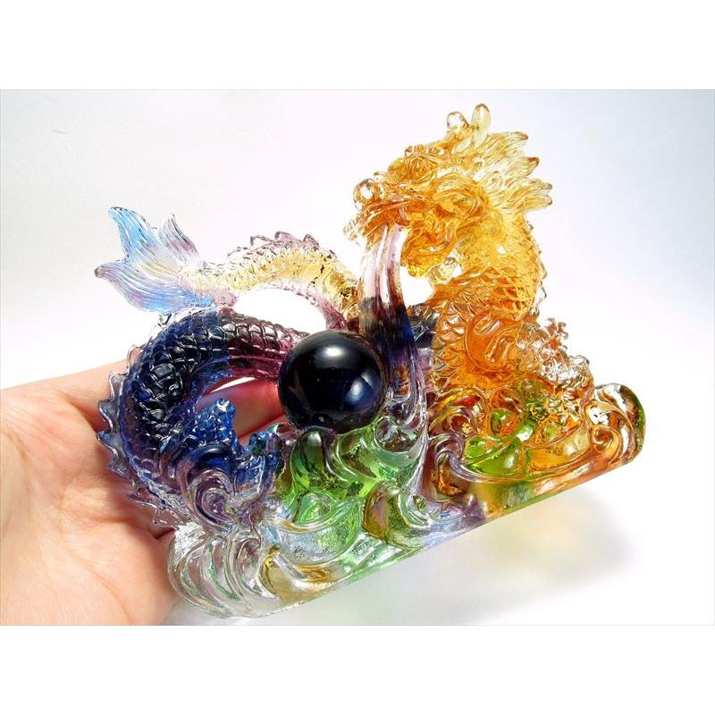 金運】☆渦巻くドラゴン☆【オルゴナイト】浄化 プレート （玉持ち龍神  