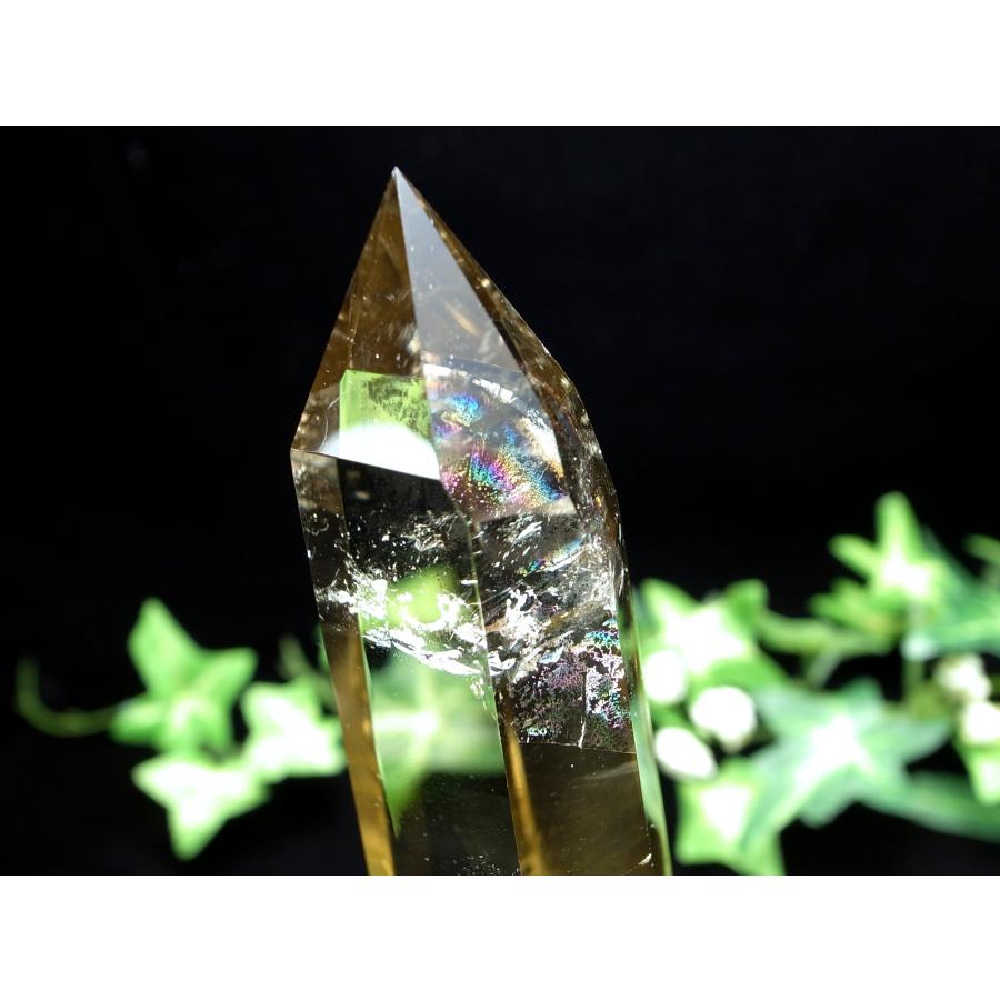 高品質 影山入り レインボー シトリン 黄水晶 六角柱 【公式通販】