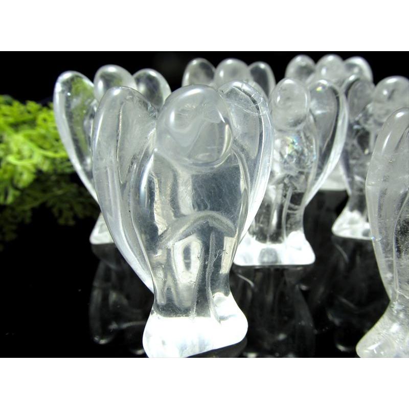 天然水晶 エンジェル彫り 1個売り 縦40mm前後 天使クリスタル