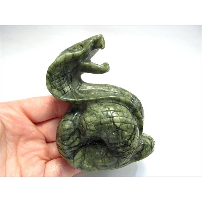 サーペンティン コブラ 蛇彫り 彫刻置物 1個売り 高さ80mm前後 へび