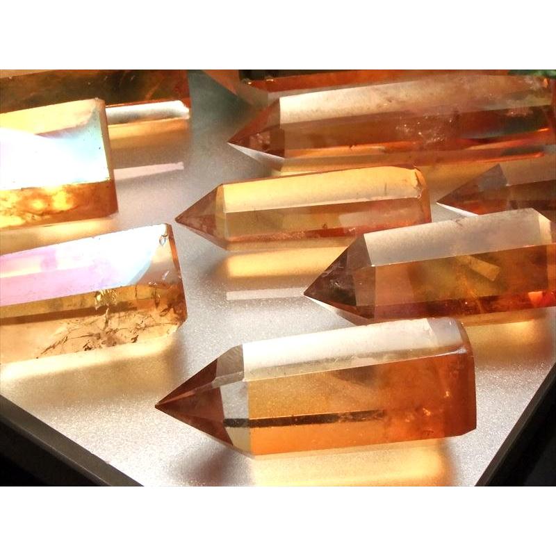 特大！ ほんのりグリーン カルサイト 六角柱 ポイント 天然石