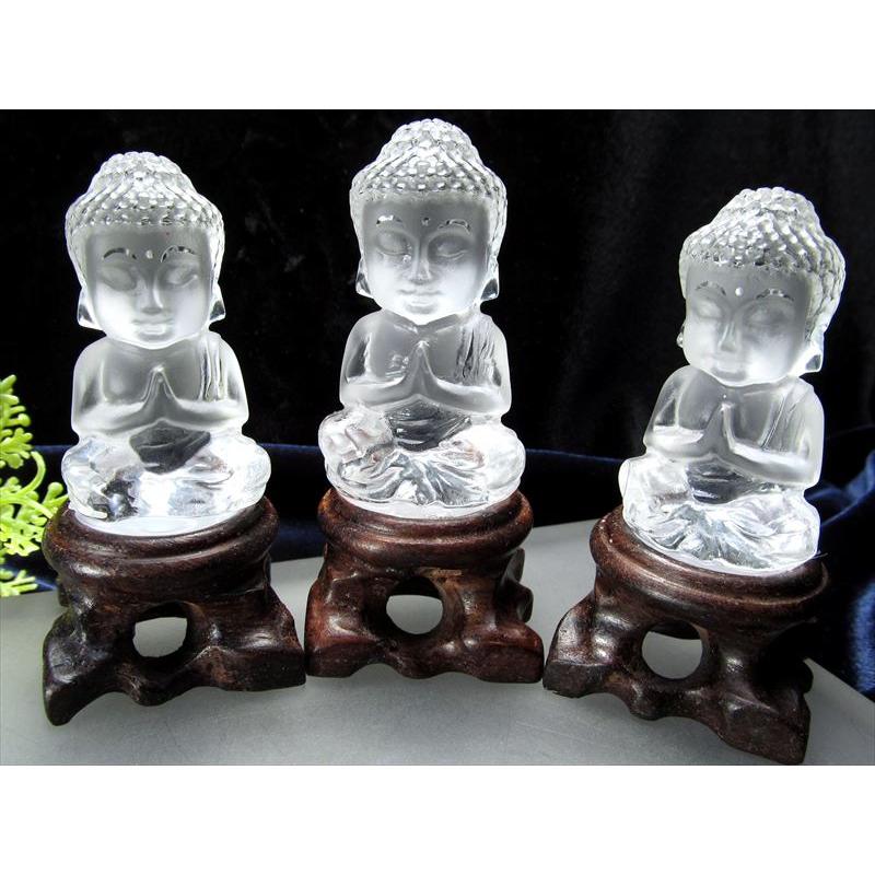 水晶ジオード ミニ大仏様付 ライト付