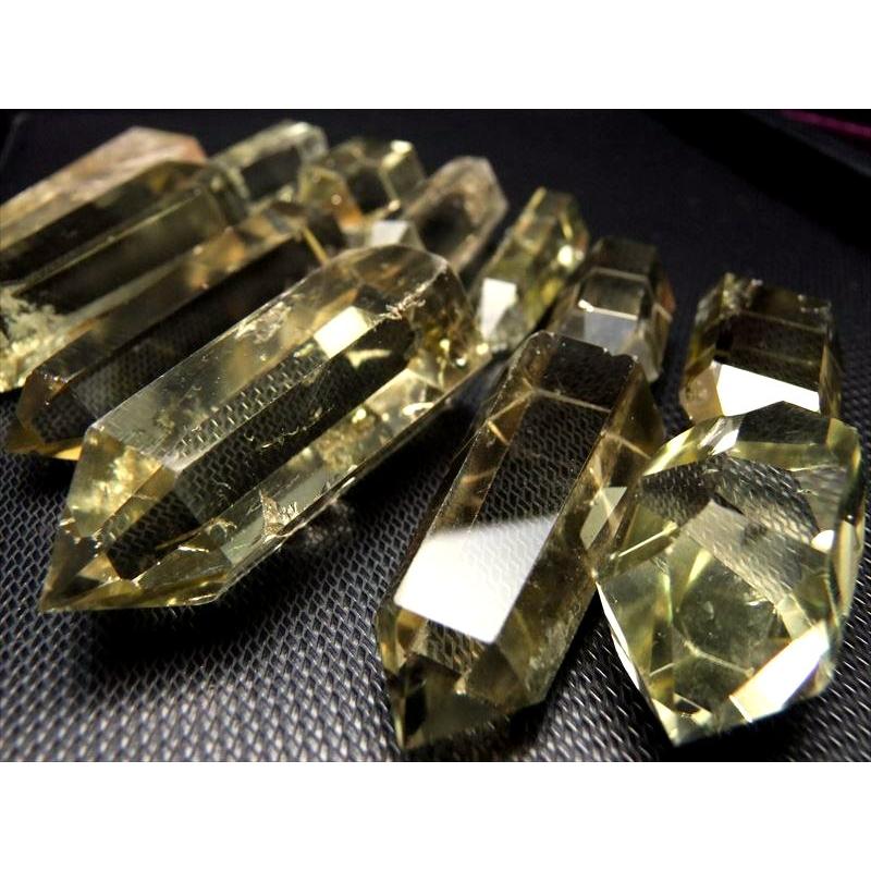5A 超透明シトリン ポイント 重さ約20g-30g 六角柱 黄水晶 ブラジル産