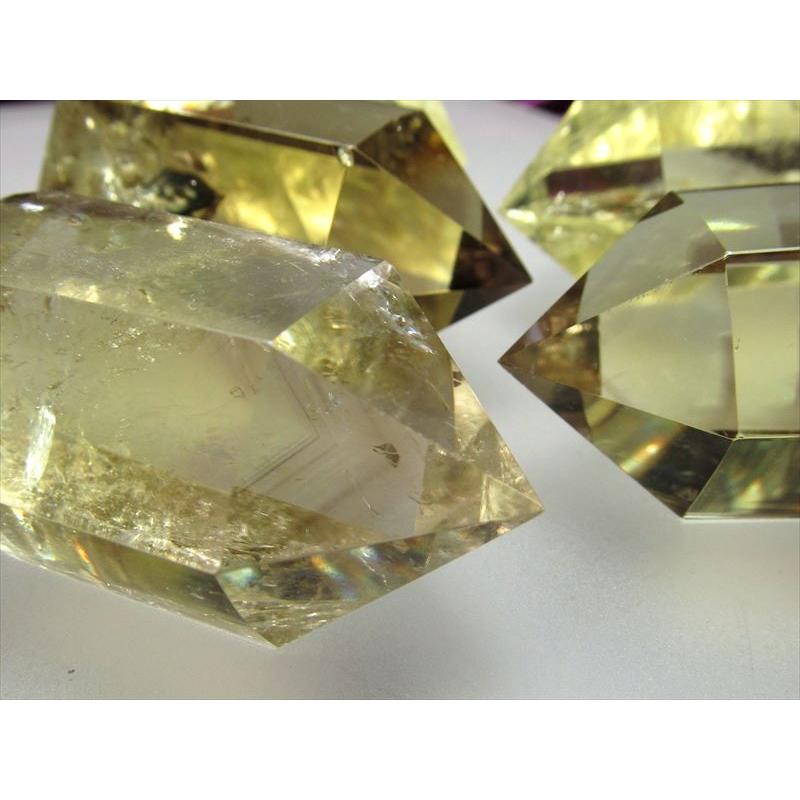 5A 超透明シトリン ポイント 重さ約20g-30g 六角柱 黄水晶 ブラジル産